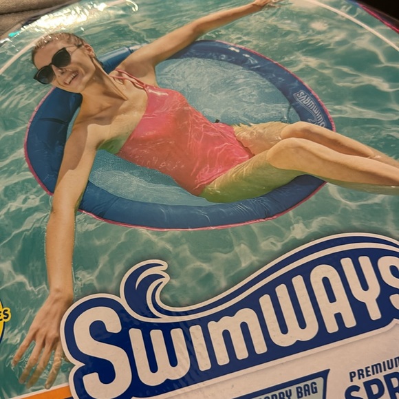 NEW: SwimWays Papasan Spring Float Hyper-Flate Valve - Adult Pool Lounge Chair - Picture 9 of 11